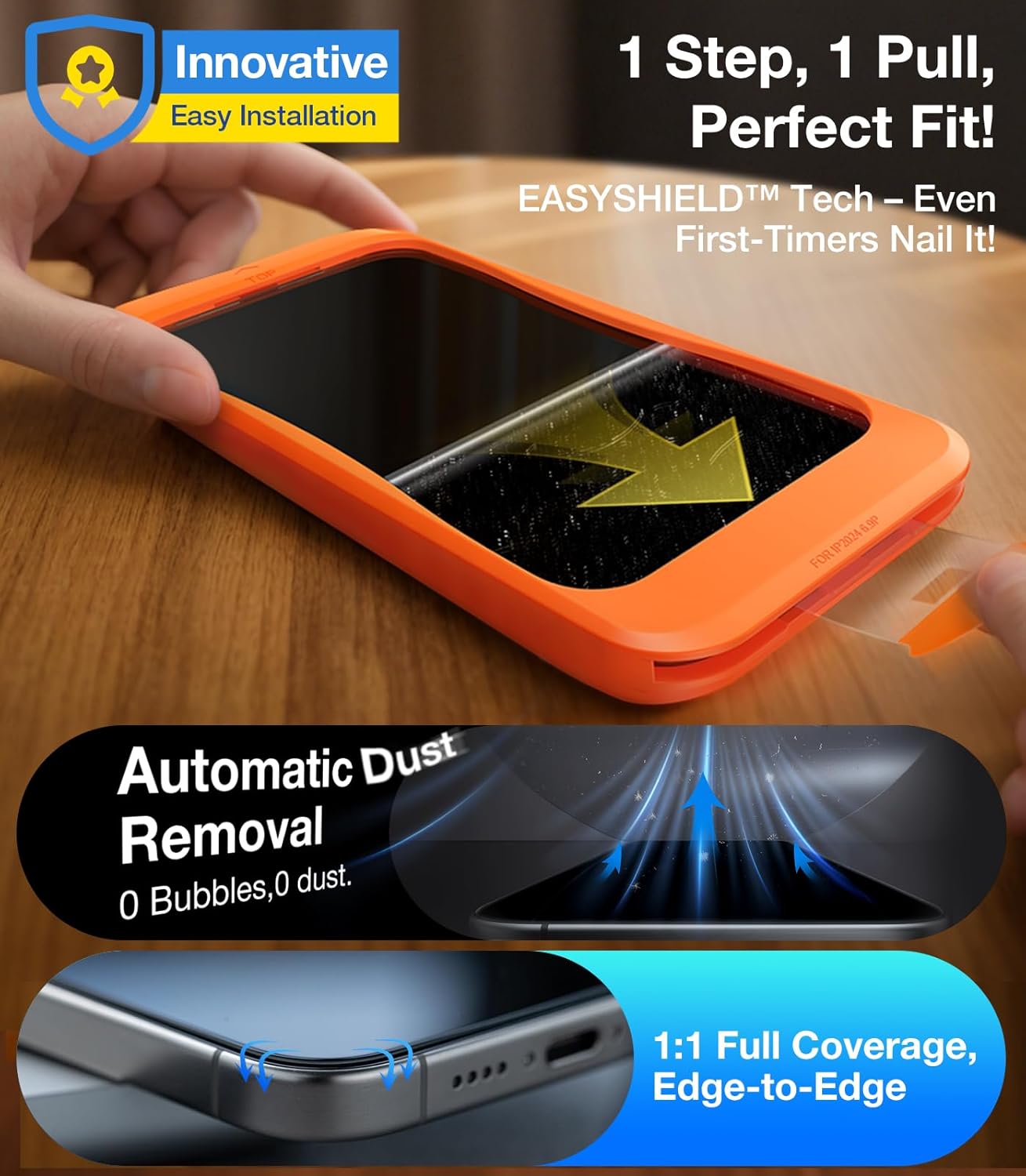 UltraGlass 9H+ Glass for iPhone 15 Pro Max Privacy Screen Protector [Invisible Privacy Armor] Screen Protector 15 Pro Max Tempered [Full Coverage & Longest Durable] 15 Pro Max, 2 Pack