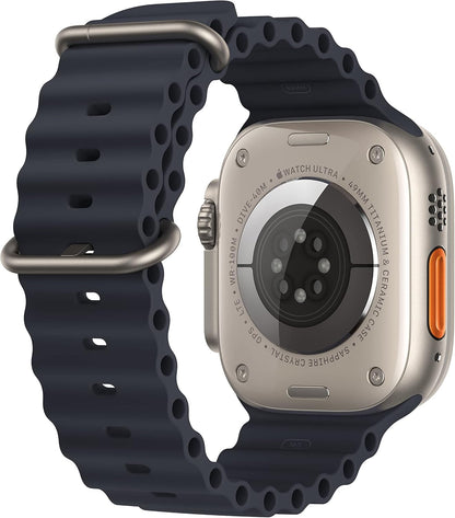 Apple Watch Ultra [GPS + Cellular 49mm] Titanium Case with Midnight Ocean Band, One Size (Renewed Premium) - Authentic Apple Products.