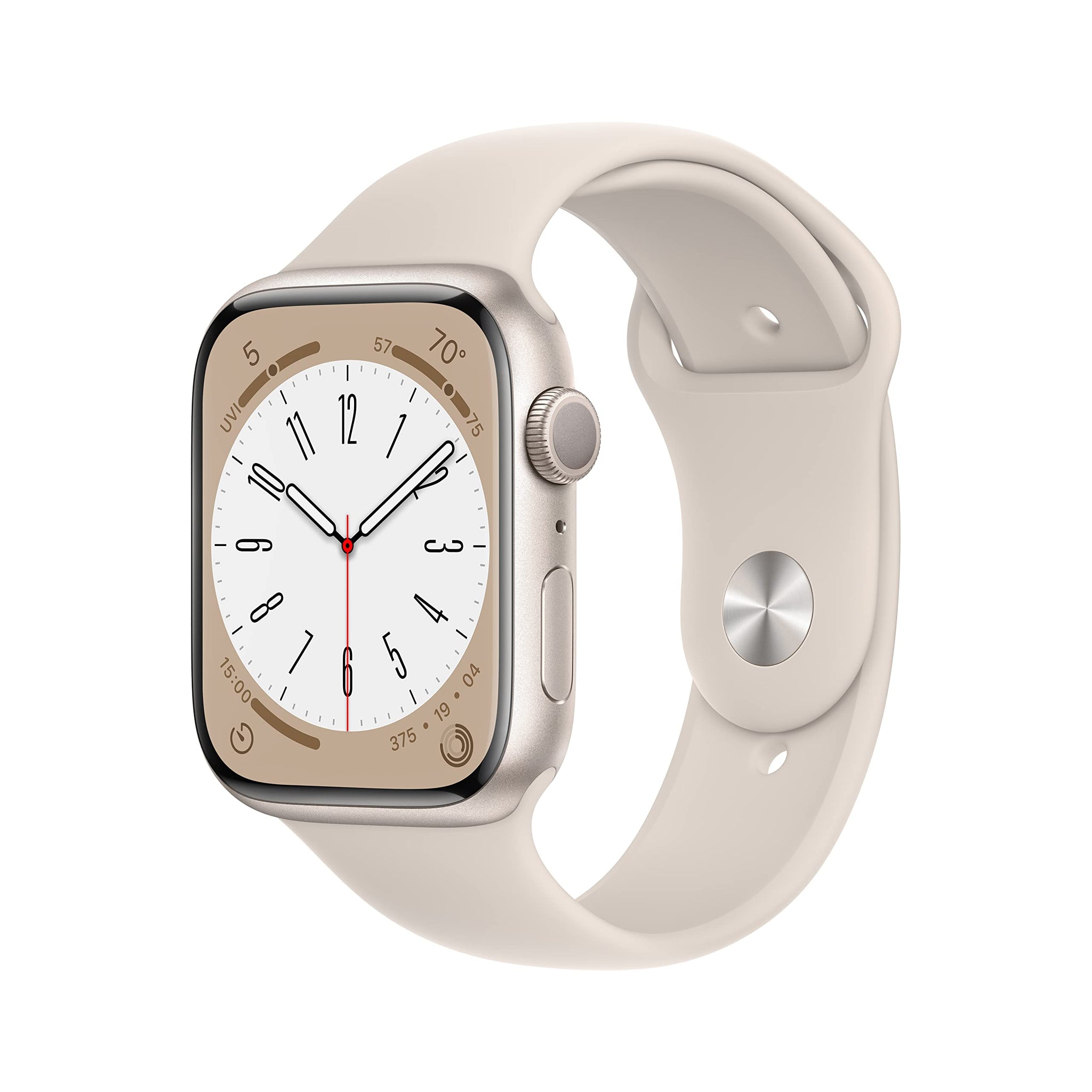 Apple Watch Series 8 (GPS, 45mm) Midnight Aluminum Case with Midnight Sport Band (Renewed Premium) - Authentic Apple Products.