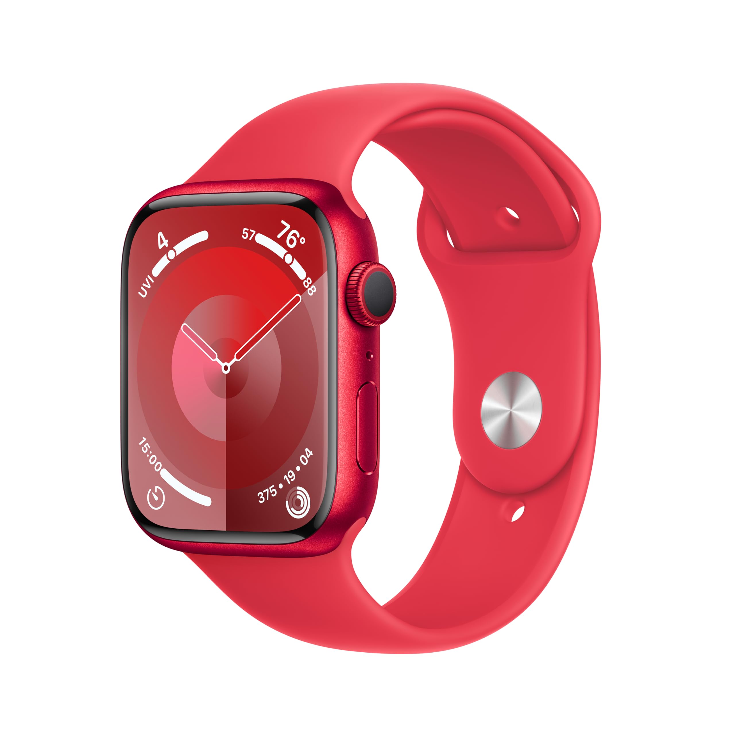Apple Watch Series 9 [GPS 45mm] Midnight Aluminum Case with Midnight Sport Band, S/M (Renewed) - Authentic Apple Products.