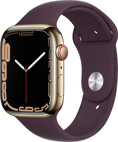 Apple Watch Series 7 (GPS, 41mm) Midnight Aluminum Case with Midnight Sport Band, Regular (Renewed) - Authentic Apple Products.