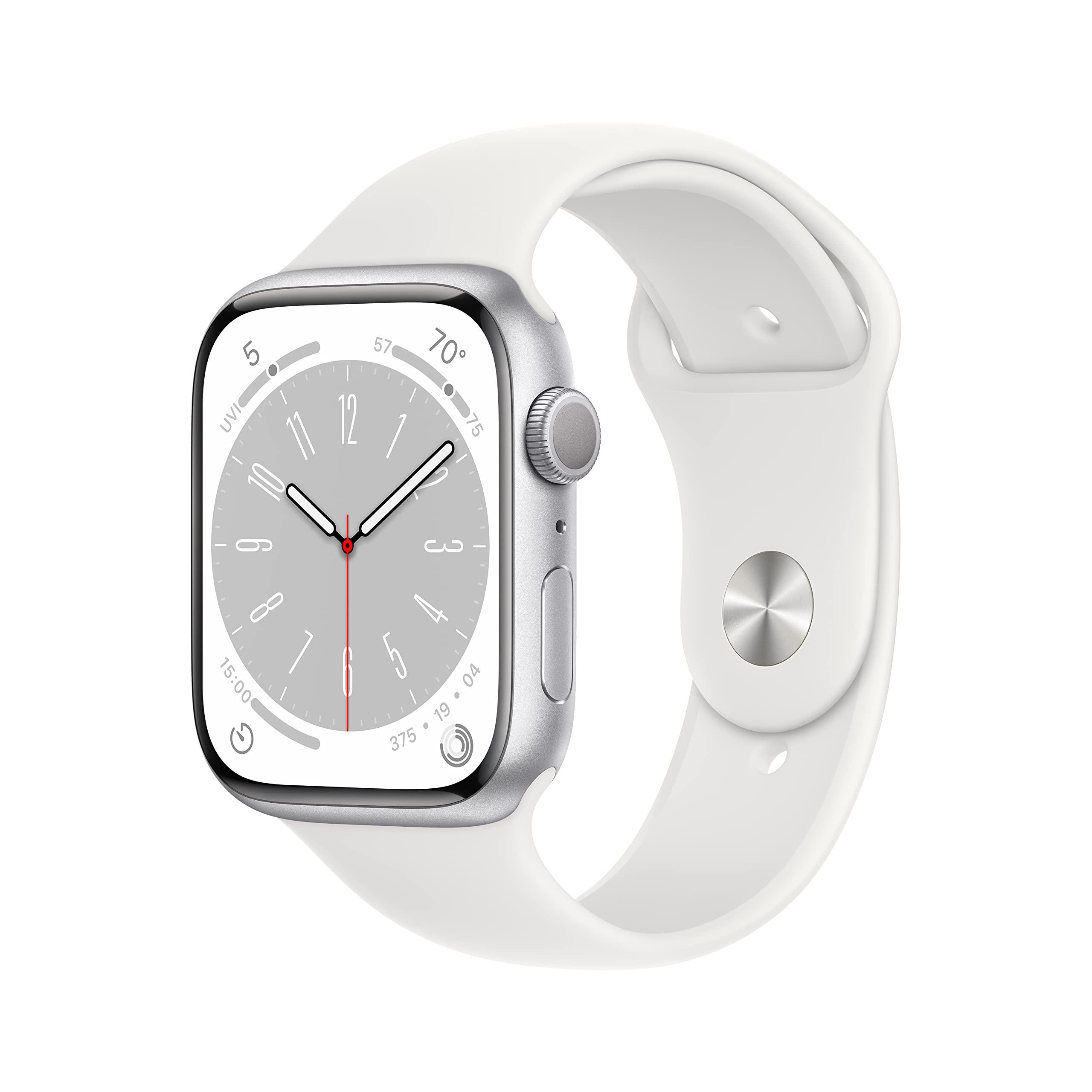 Apple Watch Series 8 (GPS, 45mm) Midnight Aluminum Case with Midnight Sport Band (Renewed Premium)