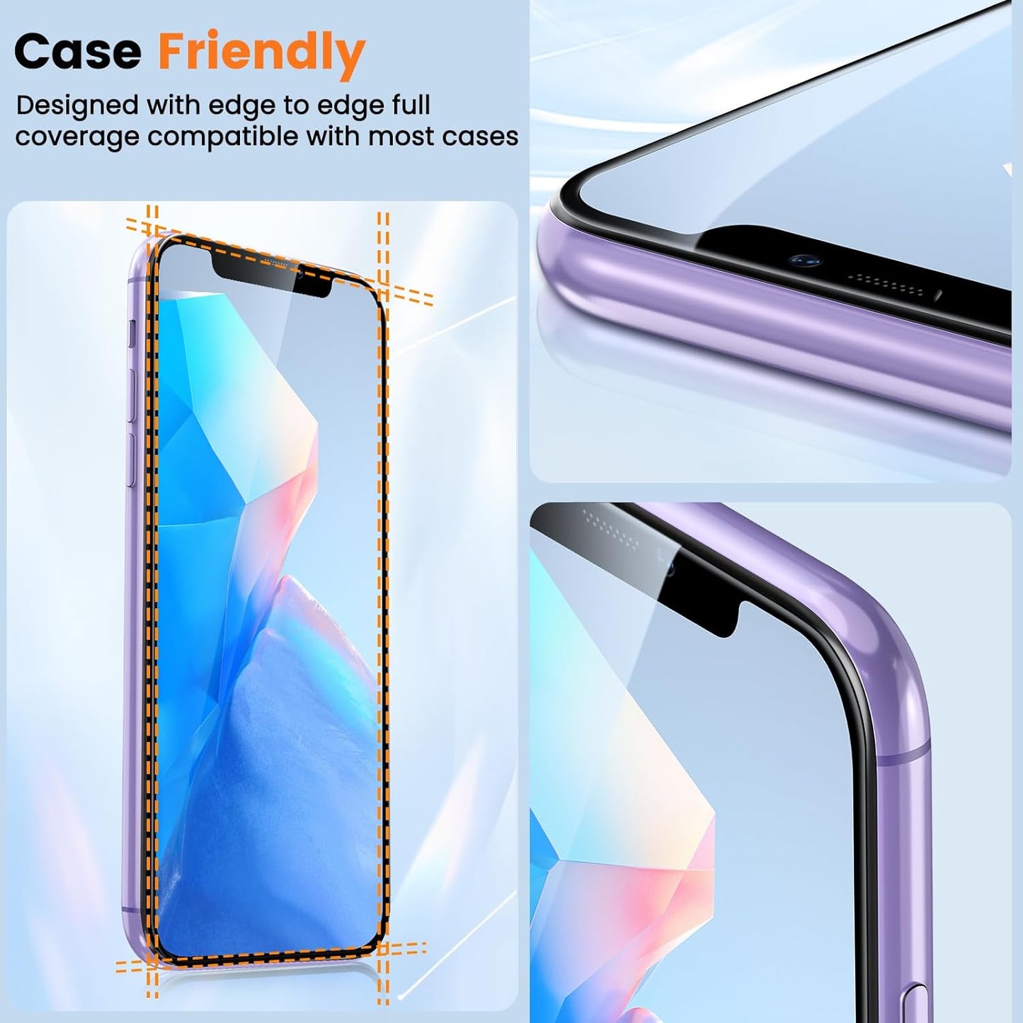 Unbreak 9H Glass for iPhone X/XS/11 pro Screen Protector [Auto-Dust Removal, Bubble Free] 1:1 Full-Coverage Tempered Glass Ultra HD Clear, Case Friendly, 2-Pack