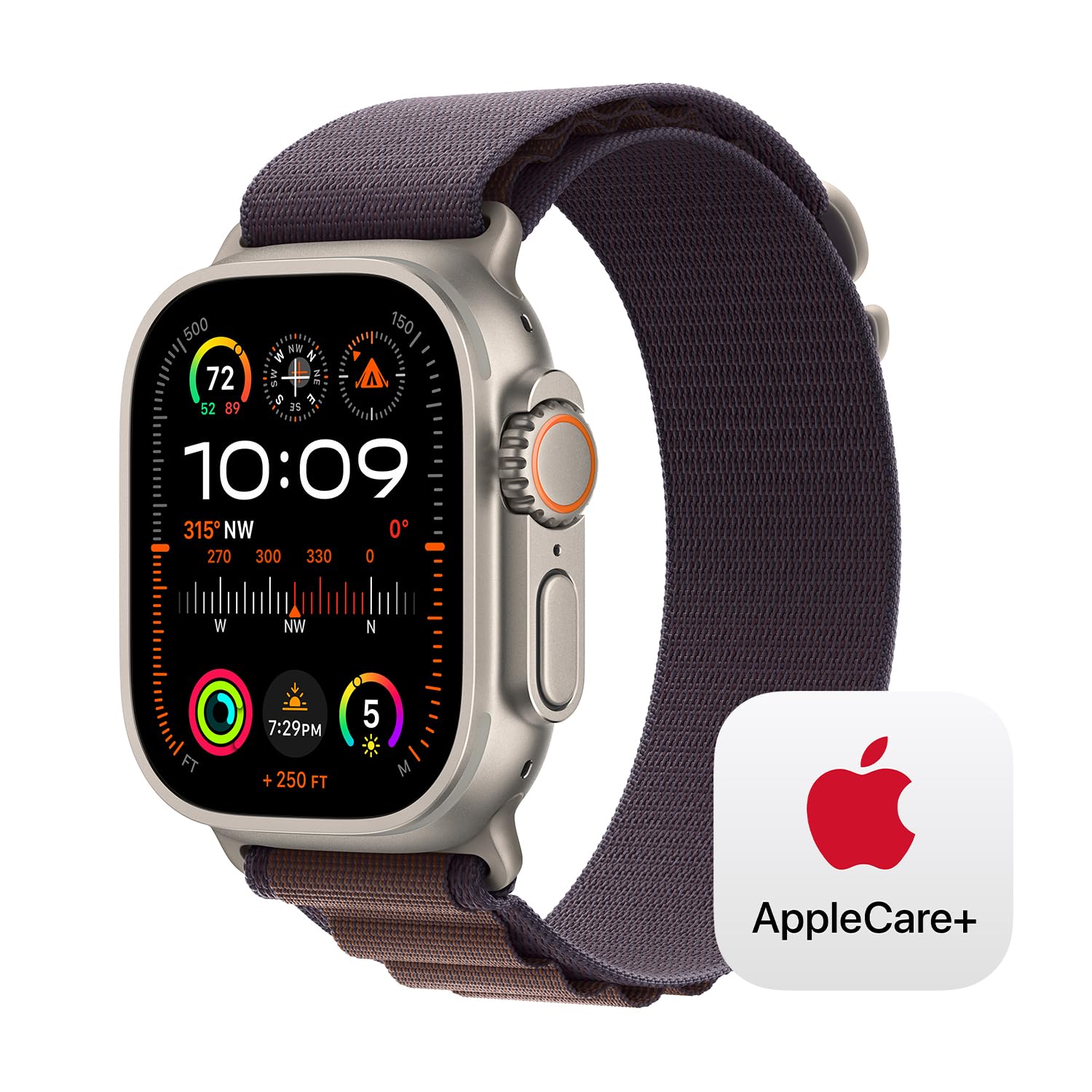 Apple Watch Ultra 2 [GPS + Cellular 49mm] Smartwatch with Rugged Titanium Case & Green/Grey Trail Loop S/M. Fitness Tracker, Precision GPS, Action Button, Extra-Long Battery Life - Authentic Apple Products.