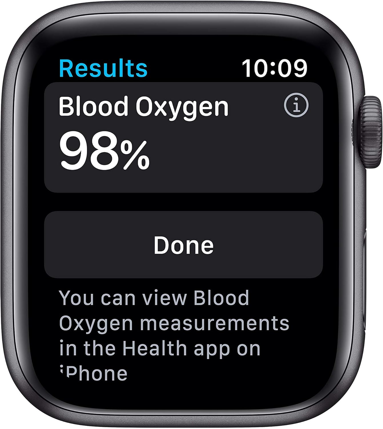 Apple Watch Series 6 (GPS, 44mm) - Space Gray Aluminum Case with Black Sport Band (Renewed) - Authentic Apple Products.