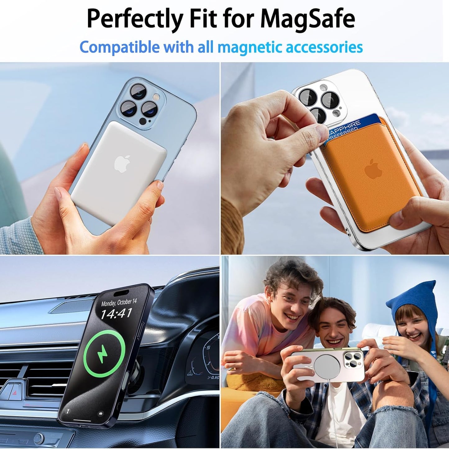 Magnetic for iPhone 14 Pro Max Case with Privacy Screen Protector & Built-in Camera Protection Cover for iPhone 14 Pro Max, Compatible with MagSafe Phone Case for iPhone 14 ProMax, Black - Authentic Apple Products.