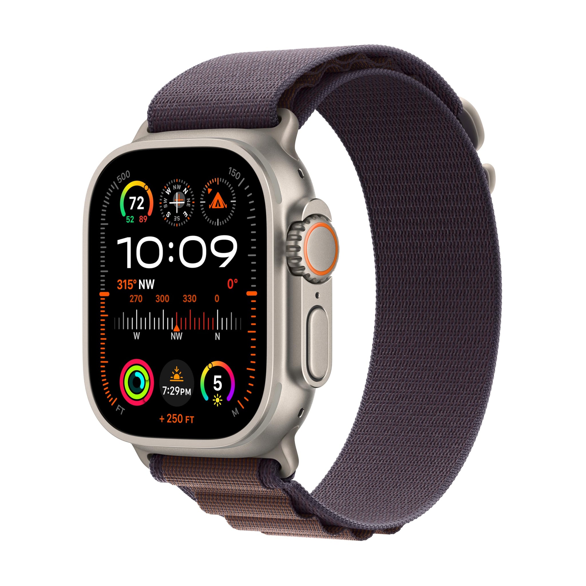 Apple Watch Ultra 2 [GPS + Cellular 49mm] Smartwatch with Rugged Titanium Case & Green/Grey Trail Loop S/M. Fitness Tracker, Precision GPS, Action Button, Extra-Long Battery Life