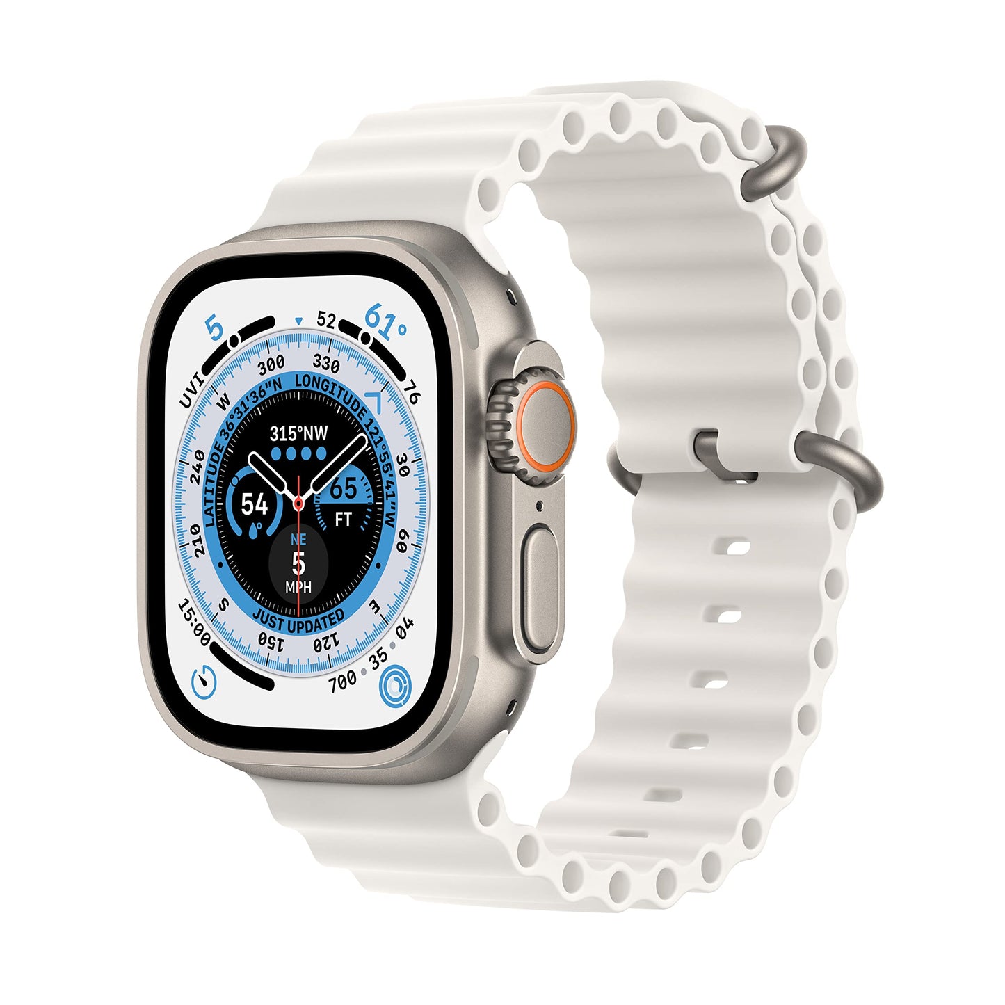 Apple Watch Ultra [GPS + Cellular 49mm] Titanium Case with Midnight Ocean Band, One Size (Renewed Premium) - Authentic Apple Products.