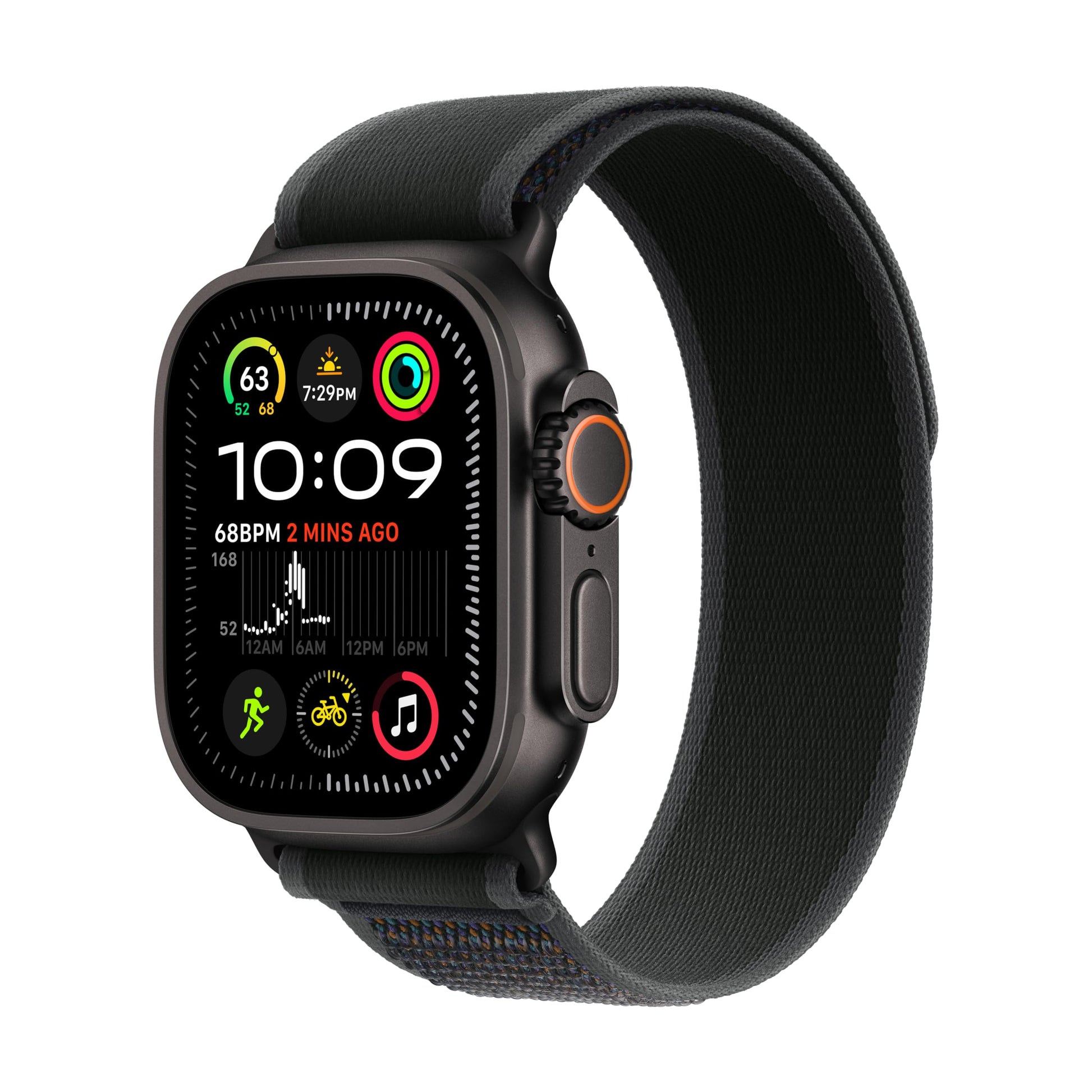 Apple Watch Ultra 2 [GPS + Cellular 49mm] Smartwatch with Rugged Titanium Case & Green/Grey Trail Loop S/M. Fitness Tracker, Precision GPS, Action Button, Extra-Long Battery Life
