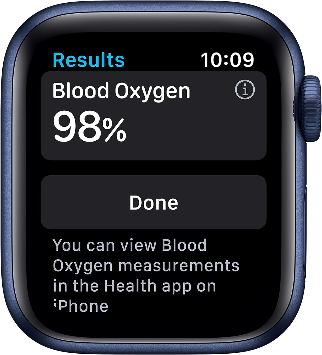 Apple Watch Series 6 (GPS, 40mm) - Blue Aluminum Case with Deep Navy Sport Band (Renewed) - Authentic Apple Products.