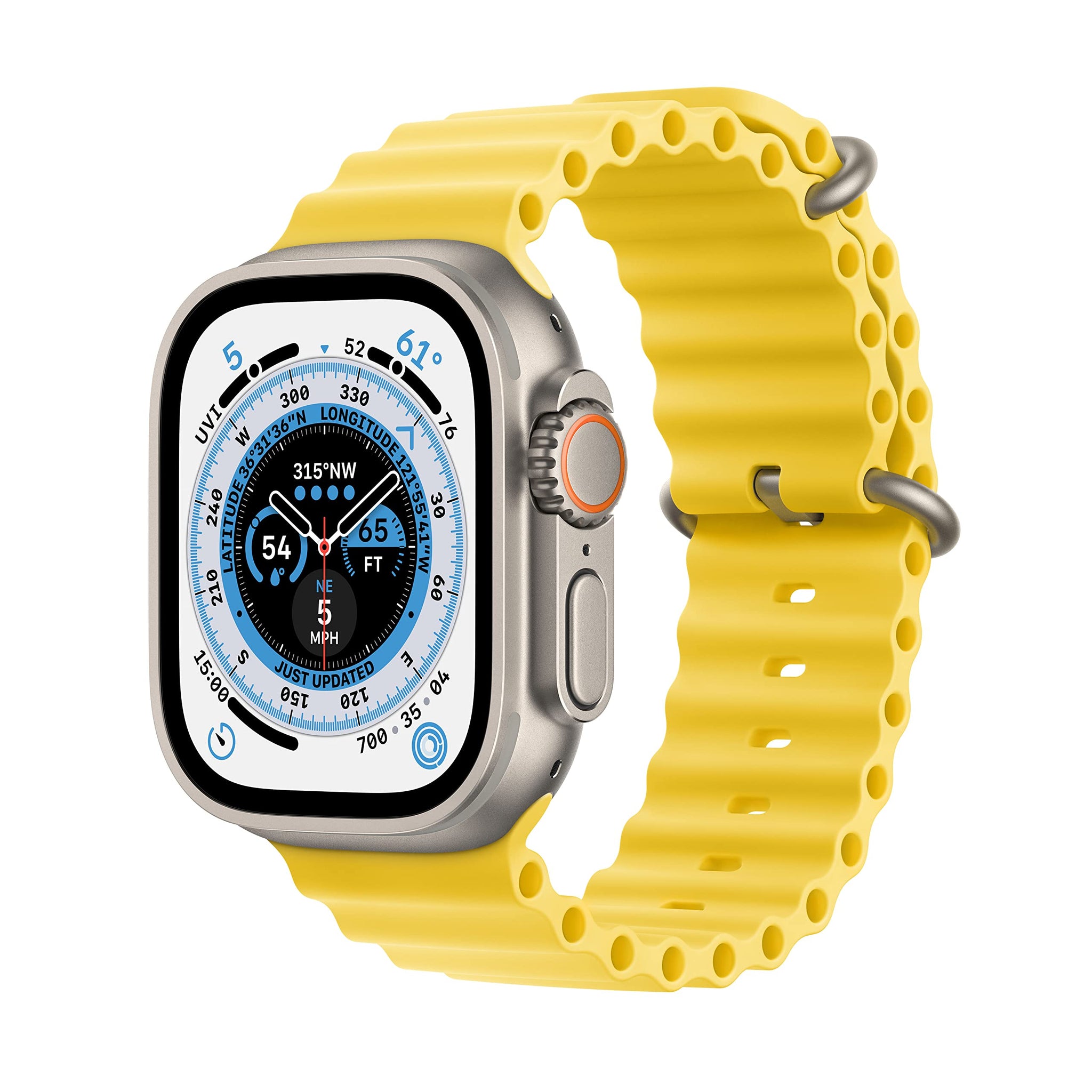 Apple Watch Ultra [GPS + Cellular 49mm] Titanium Case with Midnight Ocean Band, One Size (Renewed Premium) - Authentic Apple Products.
