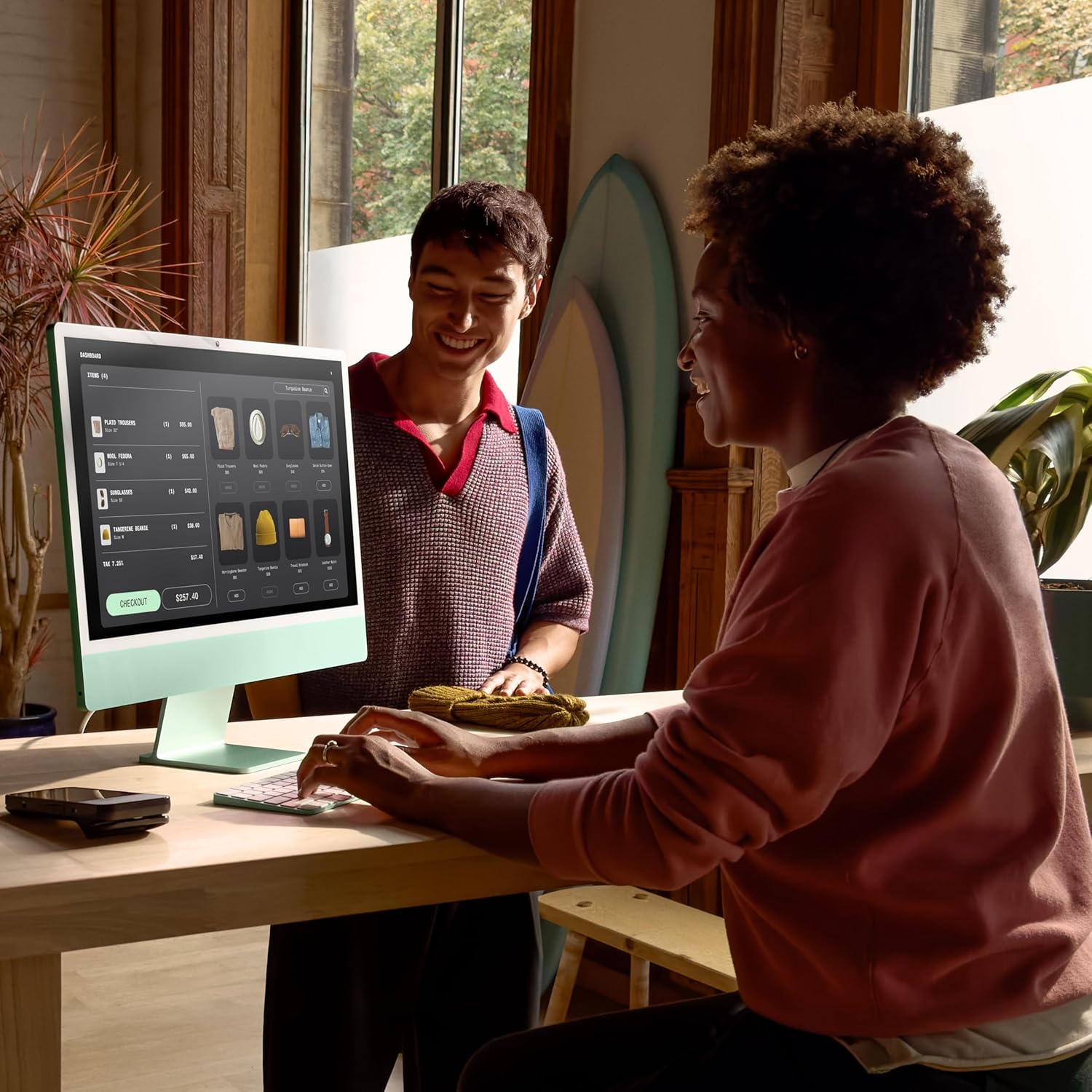 Apple 2024 iMac All-in-One Desktop Computer with M4 chip with 8-core CPU and 8-core GPU: Built for Apple Intelligence, 24-inch Retina Display, 16GB Unified Memory, 256GB SSD Storage; Silver - Authentic Apple Products.