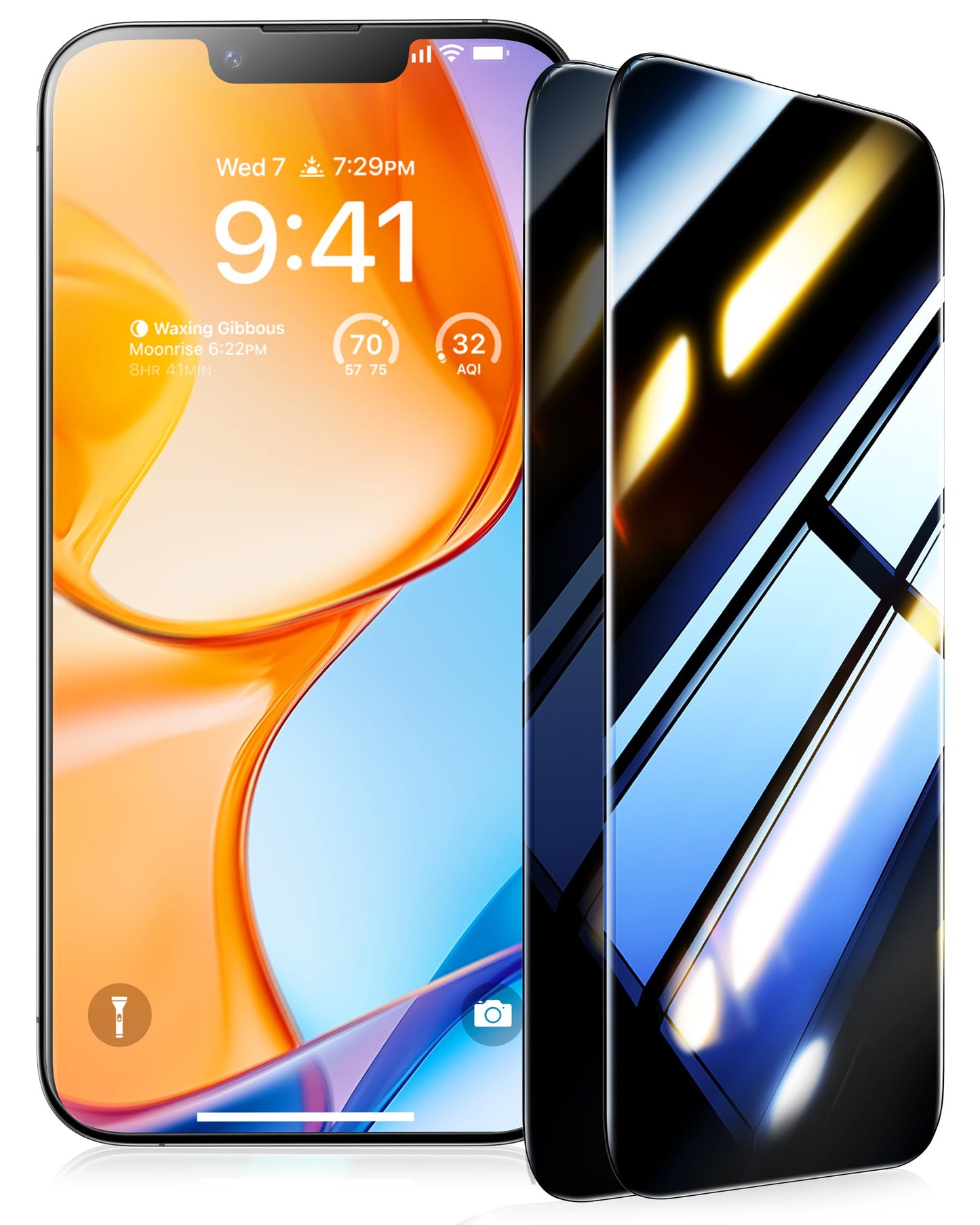 UltraGlass 9H+ Glass for iPhone 15 Pro Max Privacy Screen Protector [Invisible Privacy Armor] Screen Protector 15 Pro Max Tempered [Full Coverage & Longest Durable] 15 Pro Max, 2 Pack