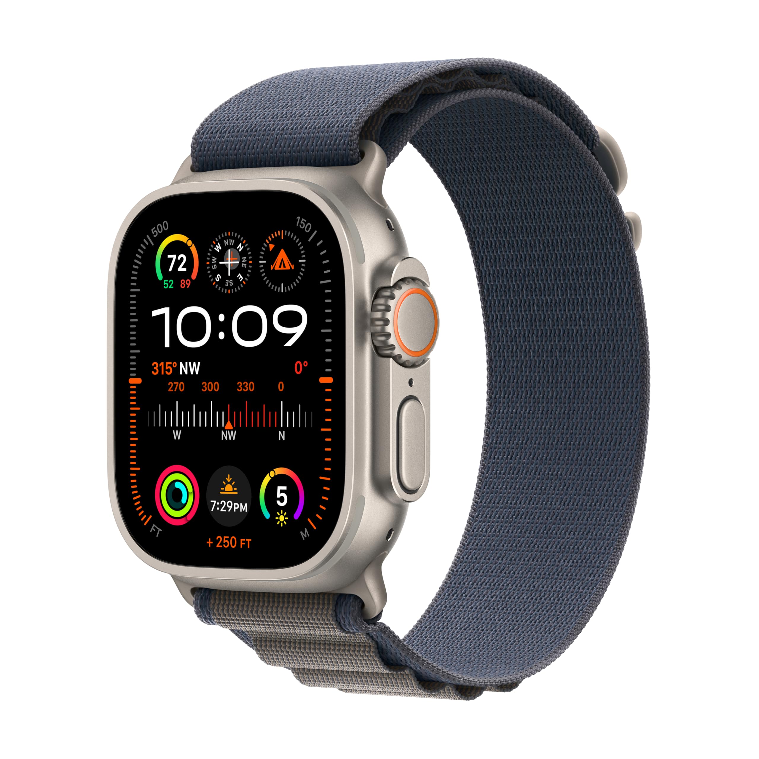 Apple Watch Ultra 2 [GPS + Cellular 49mm] Smartwatch with Rugged Titanium Case & Green/Grey Trail Loop S/M. Fitness Tracker, Precision GPS, Action Button, Extra-Long Battery Life - Authentic Apple Products.