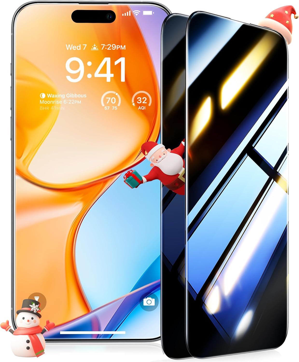 UltraGlass 9H+ Glass for iPhone 15 Pro Max Privacy Screen Protector [Invisible Privacy Armor] Screen Protector 15 Pro Max Tempered [Full Coverage & Longest Durable] 15 Pro Max, 2 Pack